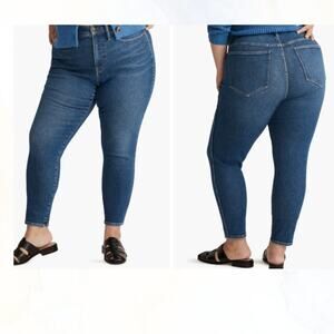 Madewell curvy high rise skinny jeans blue stretch denim size 37P flattering fit